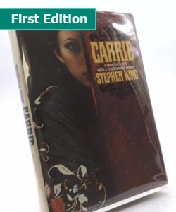 image of book showing the cover of carrie by stephen king