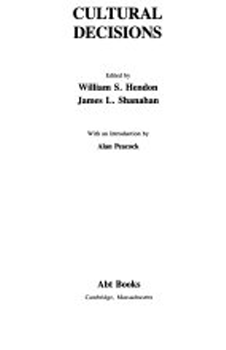 Paperback Economics of Cultural Decisions Book