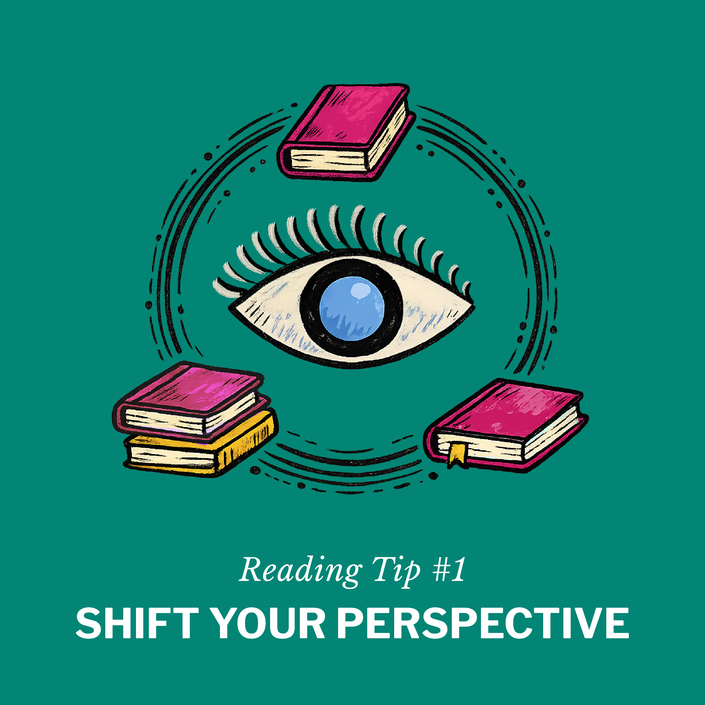 Reading challenge social graphic