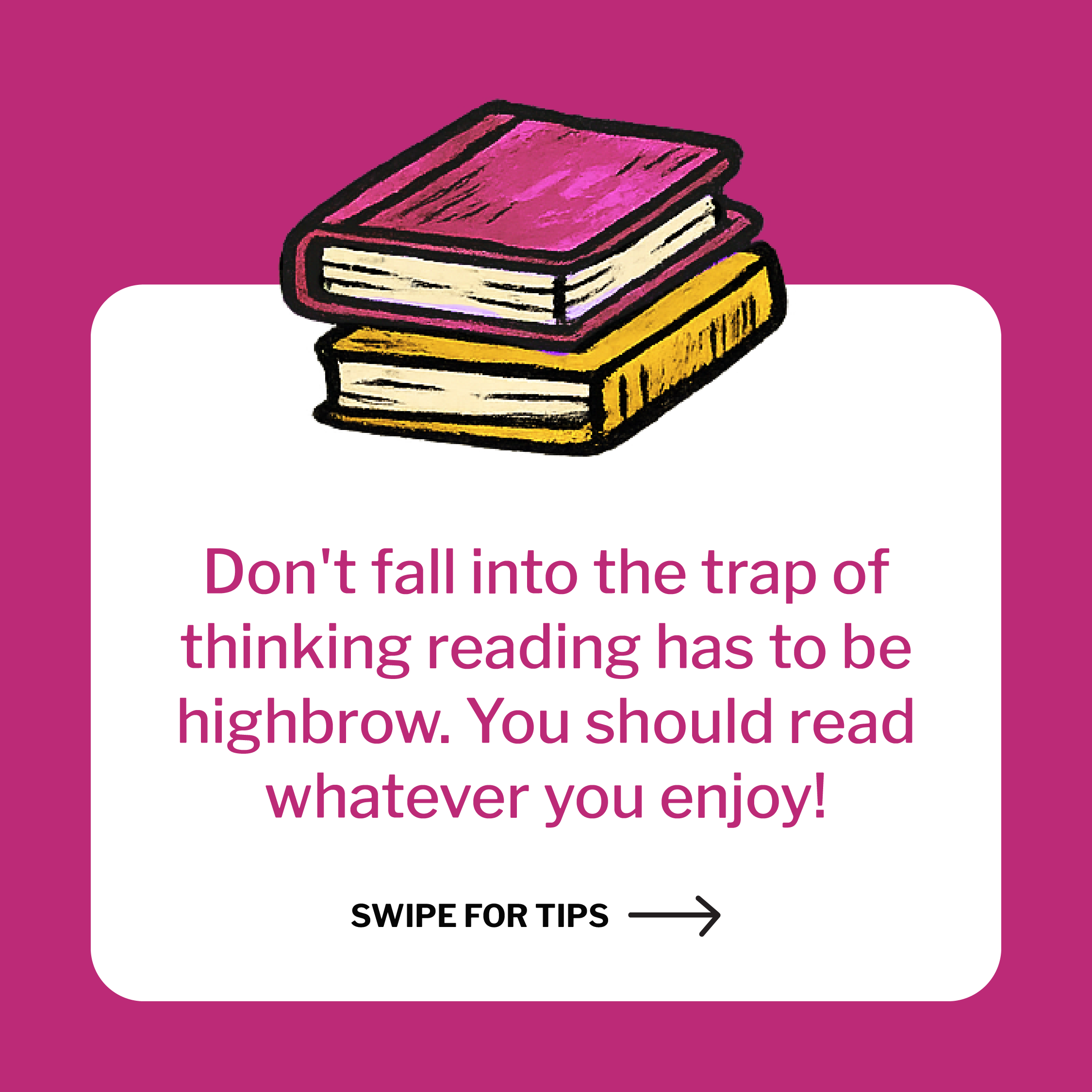 Reading challenge social graphic