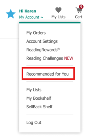 Recommended for You page preview