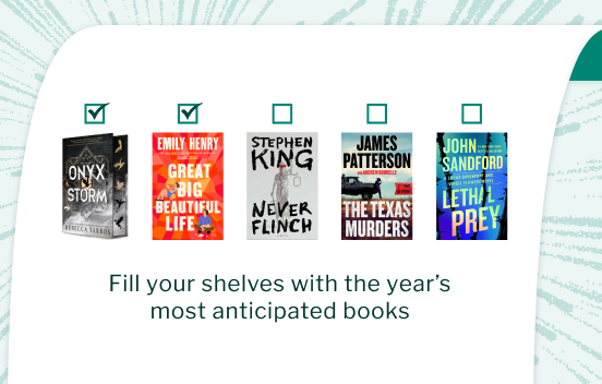 words Best Books of 2024 on a teal background, with book covers around the words